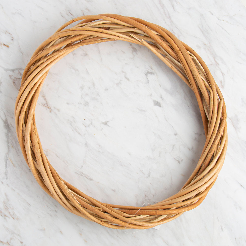 Loren 30 cm Natural Ahşap Çelenk